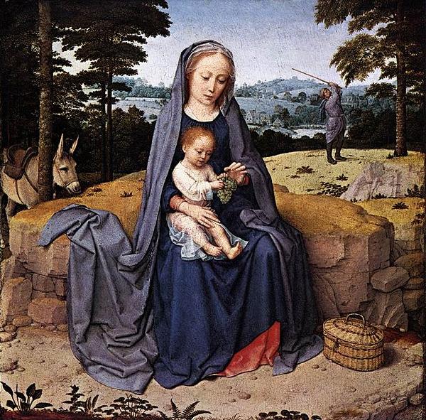 Gerard David The Rest on The Flight into Egypt Sweden oil painting art